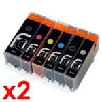 2 sets of 6 XL cartridges (PGI-570 CLI-571)